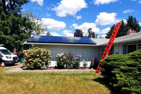 Residential solar installation in Vancouver